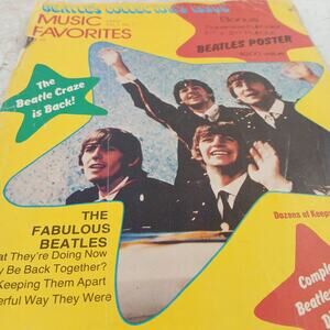 Vintage 1964 The Beatles Litho Poster Music Favorites Magazine NEMS UK USA